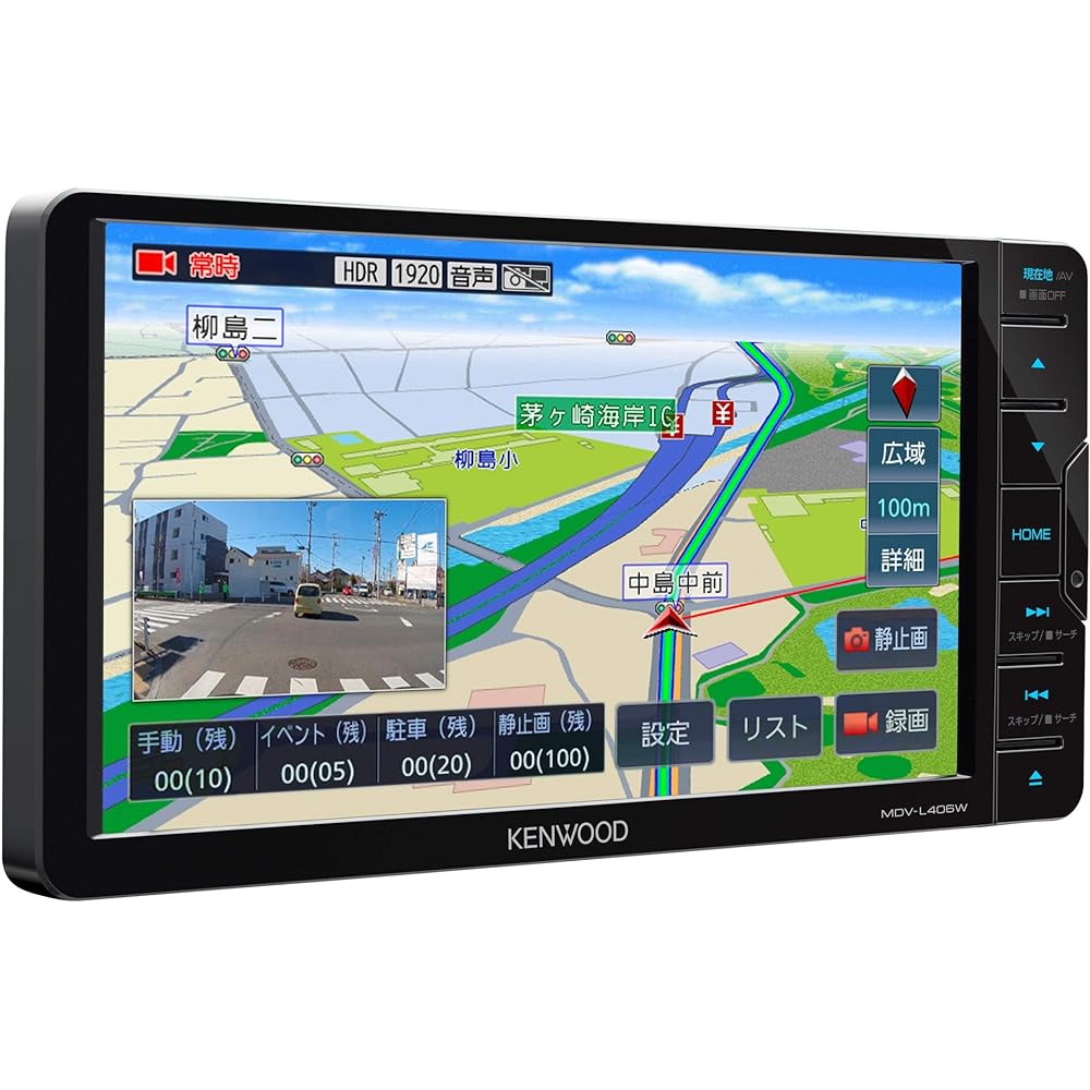Kenwood Car Navigation Saisoku Navi 7 Type Wide MDV-L406W Free Map Update/One Seg/Wi-Fi/Android & iPhone Compatible/DVD/SD/USB/VICS/Touch Panel