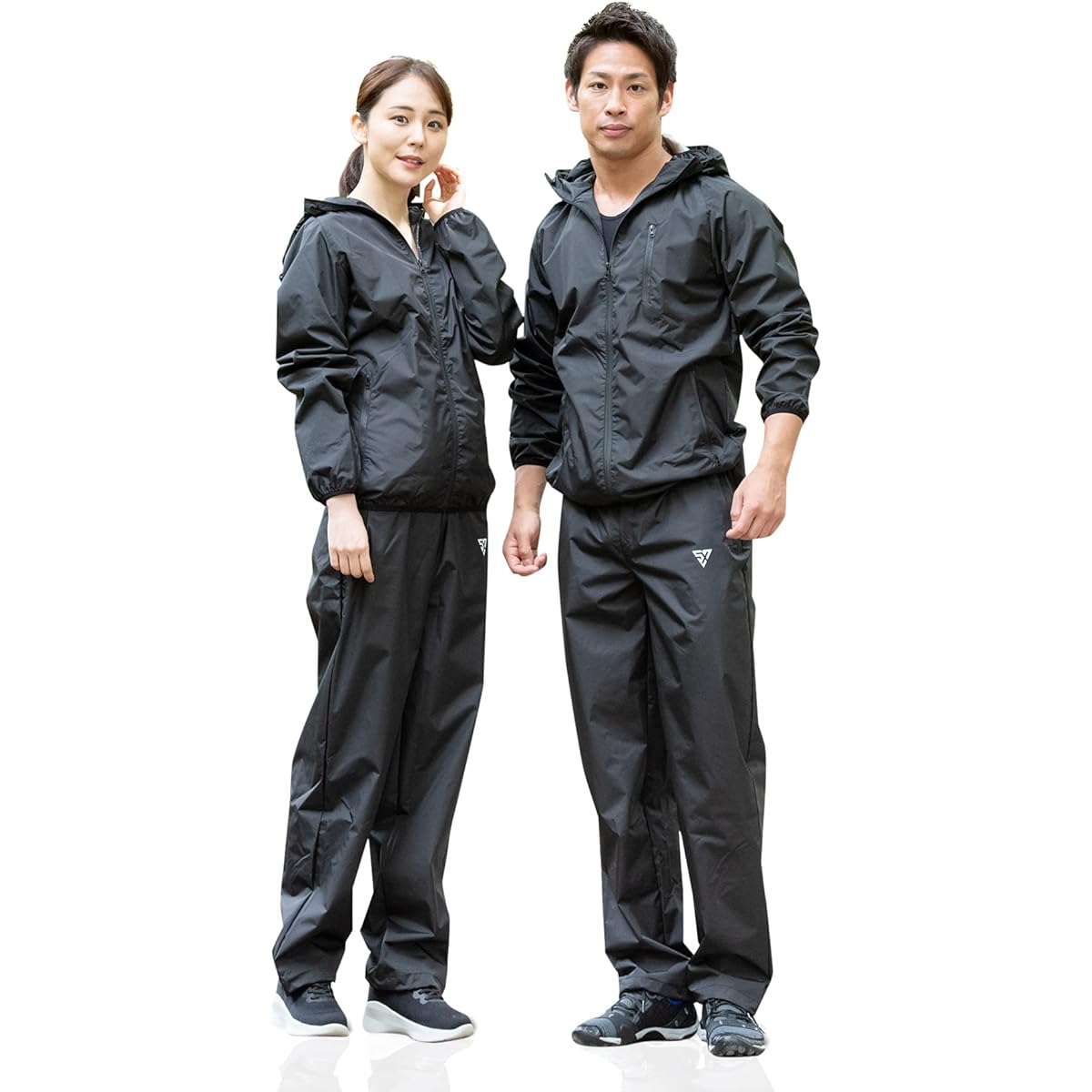 Sauna Suit Women's Sauna Suit Men's Top and Bottom Set Raincoat Rainwear Waterproof Coat Rain Gear