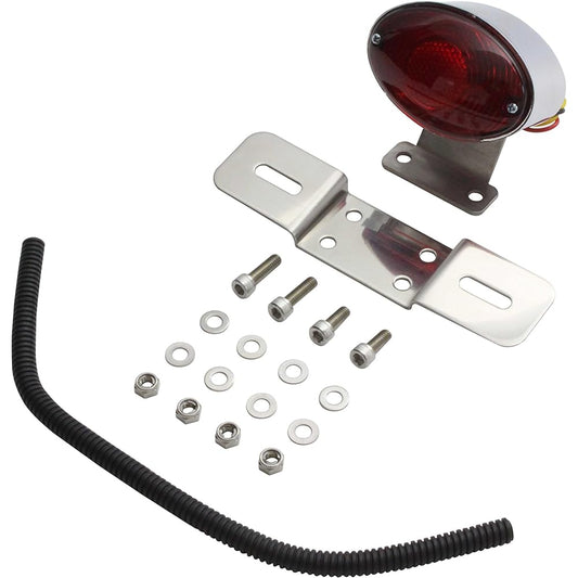 POSH Motorcycle Supplies Mini Cat's Eye Tail Lamp SR400/SR500/Glass Tracker Big Boy ('10) / Bang Bang 200 ('07) Red 090040-90