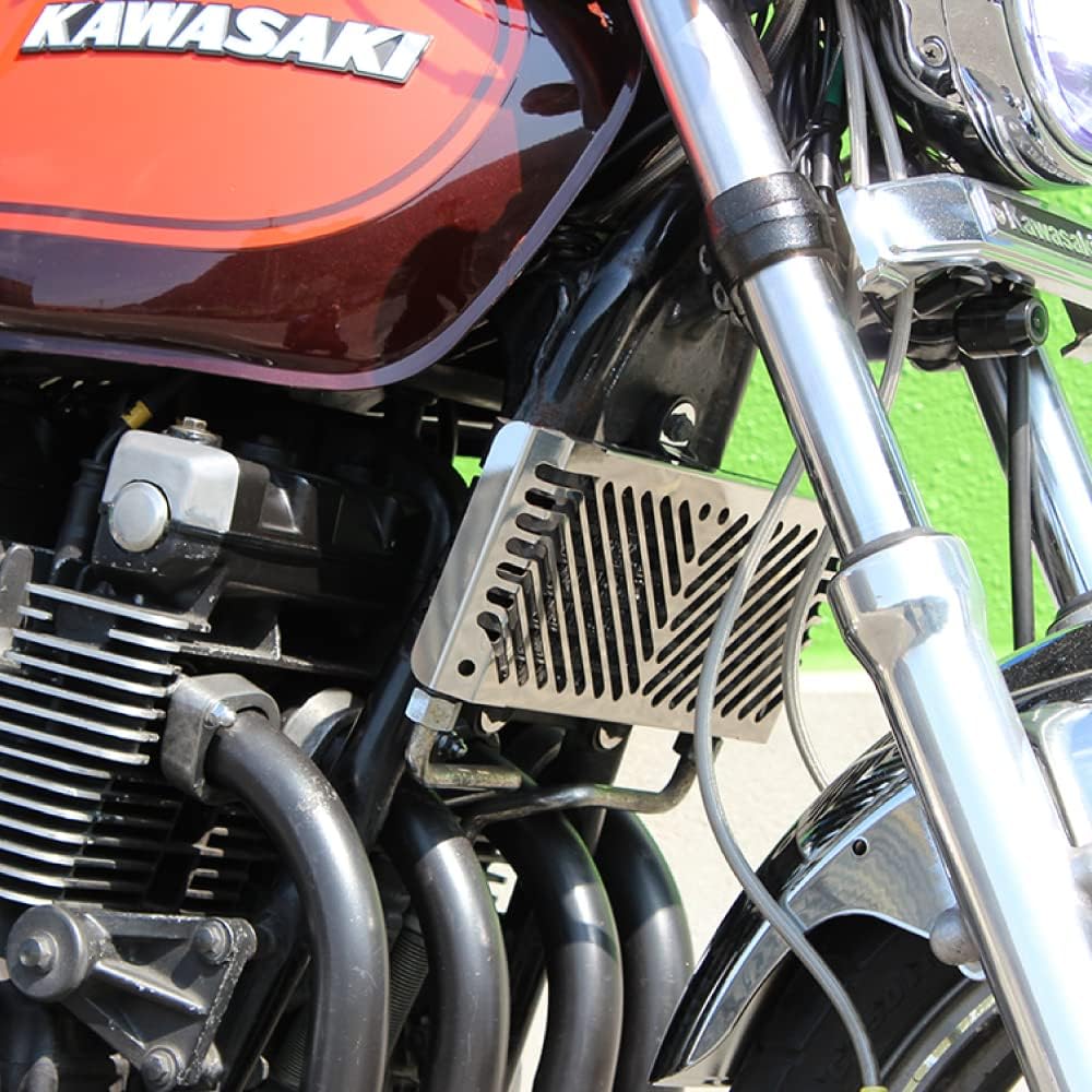 Kawasaki Zephyr 400/Zephyr 750 Stainless Steel Oil Cooler Cover, Silver