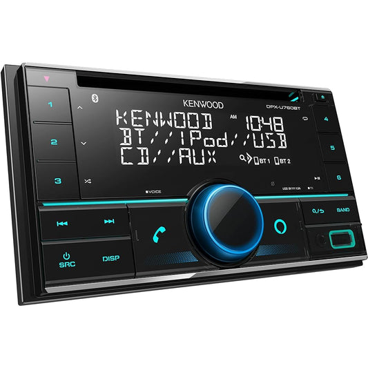 Kenwood 2DIN Receiver DPX-U760BT MP3 WMA AAC WAV FLAC Compatible CD USB iPod Bluetooth KENWOOD