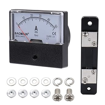 BAOMAIN DH-670 DC 0-50A Analog Amplifier Panel meter current meter current total 75mV shunt