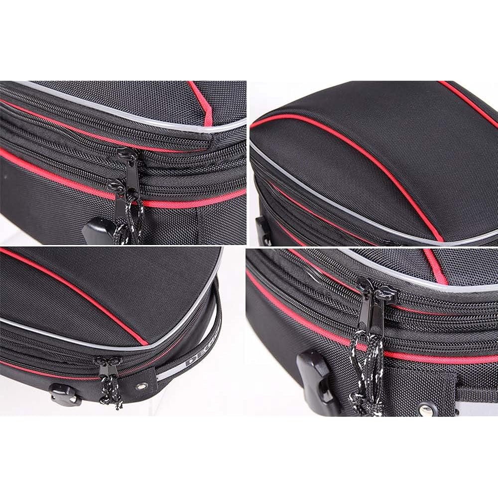 DEGNER Max 21L Variable Capacity Seat Bag DENNER ADJUSTER SEAT BAG Motorcycle Red Piping NB-151