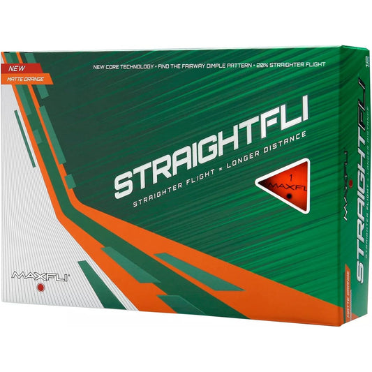 Maxfli Golf Ball Straightfli Golf Balls Straight Fly Matte Orange 2022 Model
