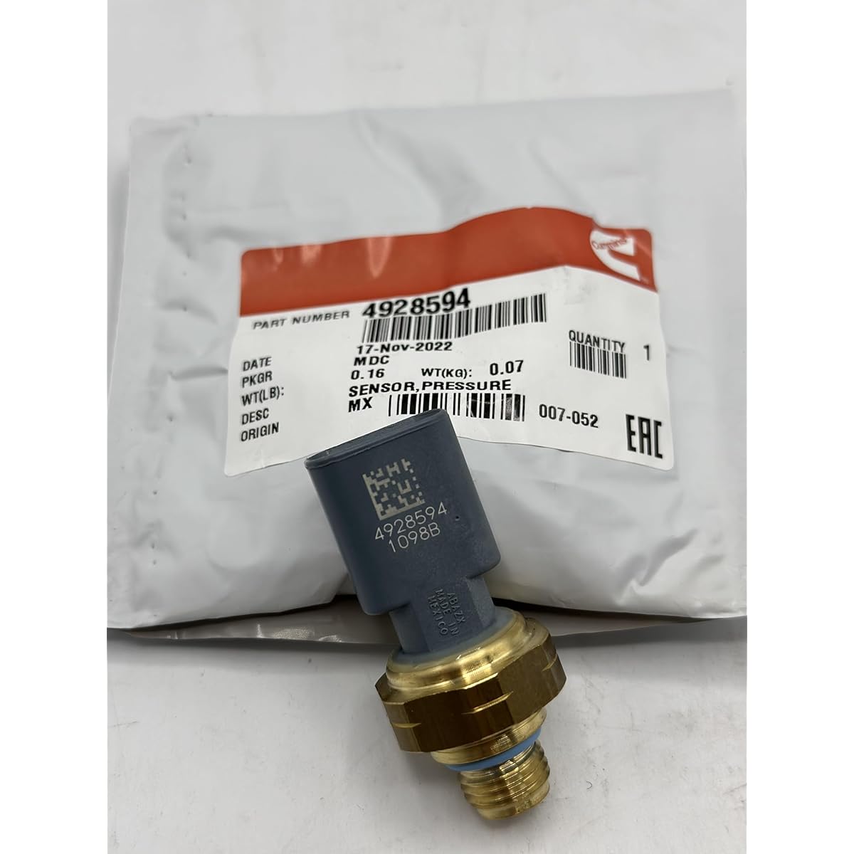 Cummins Engine 4928594 Exhaust Pressure Sensor