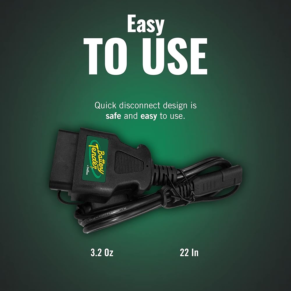 Battery tender 081-0154-DL OBDII connector battery charger and maintenance