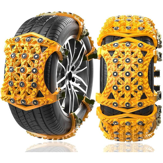 Non-metal tire chain, compatible with 165-265mm, adjustable size, snow chain, no need to jack up, easy to install, car chain, 165/175/185/195/205/215/225/235/245/255, 6 car chains