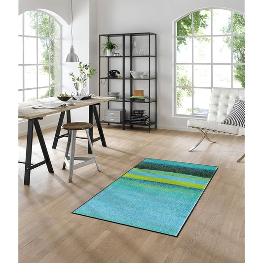 Cleantex Japan wash+dry entrance mat Medley acqua 75×120cm AB00341