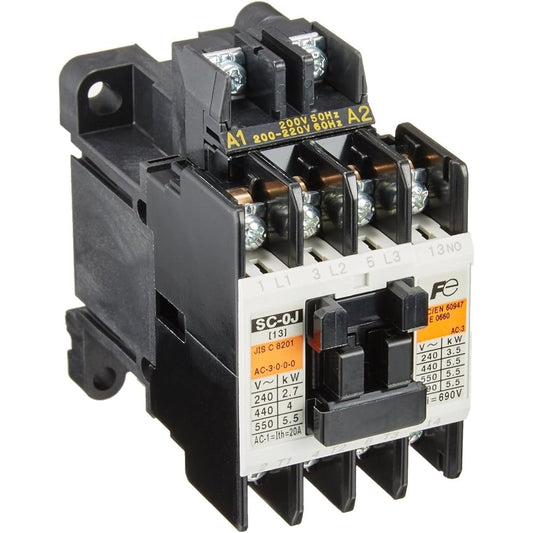 Fuji Electric Magnetic Contactor for High Frequency Switching SC-0J Coil AC200V 1A