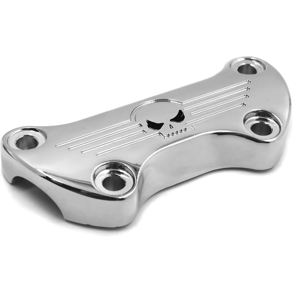 HTTMT- Skull Handlebar Clamp Riser H-D 74-06 XL FX FXR FX Dyna FX Softail Chrome 56170-83TA [P/N: MT446-001A-CD(OLD)]