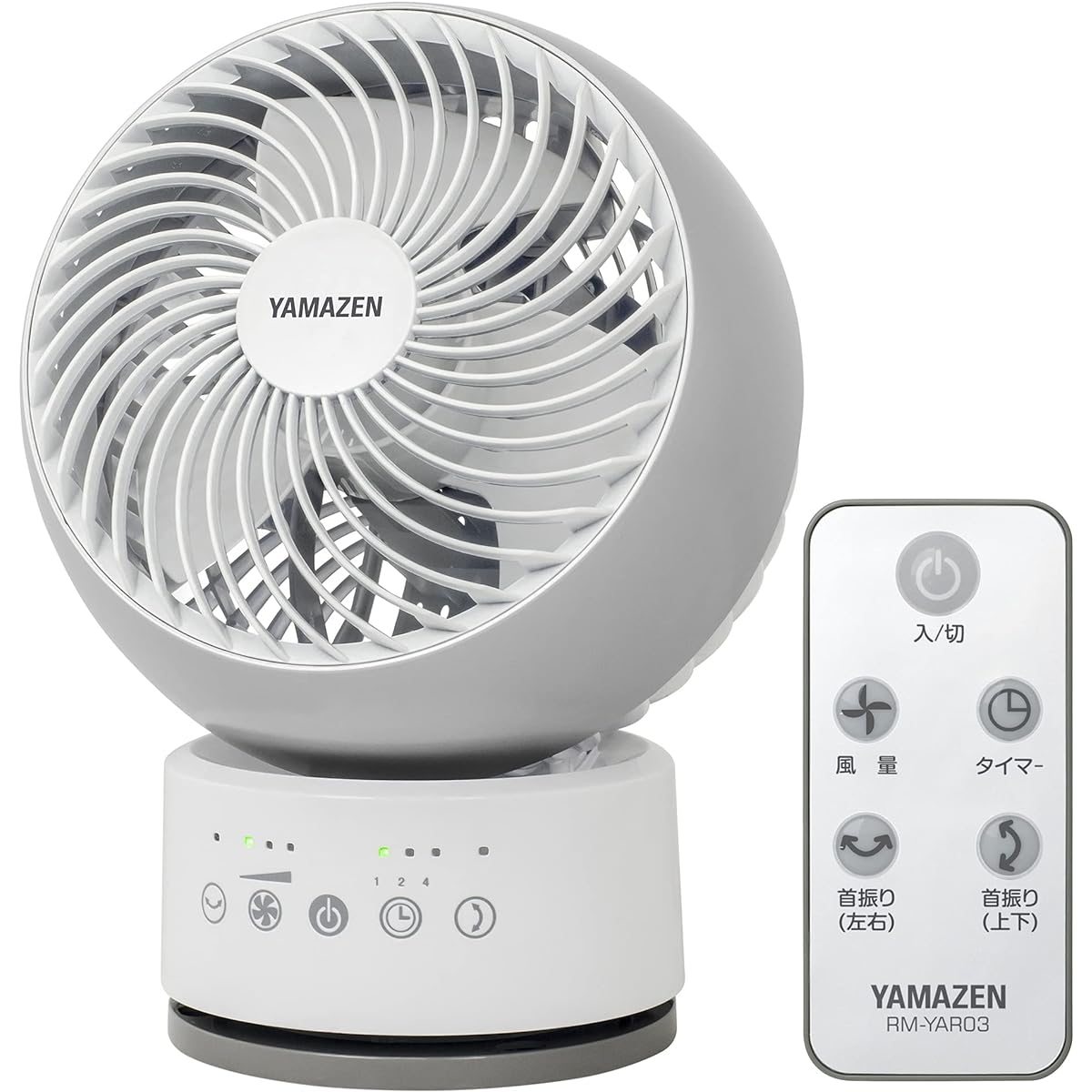 [Yamazen] Circulator, Automatic swinging up and down, left and right, Quiet, 14 tatami mats, Remote control, Timer included, 3 levels of air flow adjustment (ventilation/air circulation), Easy to clean, White YAR-FVW18(WS)