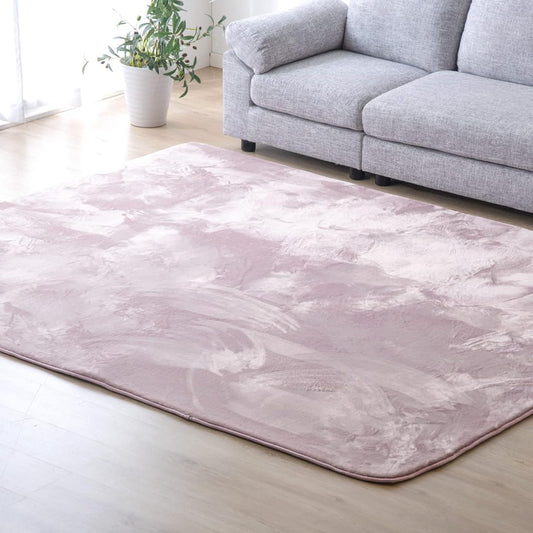 Tansu no Gen Rug Carpet High Resilience Extra Thick 25mm 200 x 300cm Approximately 3.5 tatami Soundproof Anti-slip Floor Heating Hot Carpet Compatible Lavender Pink 65010004 06 (71453)