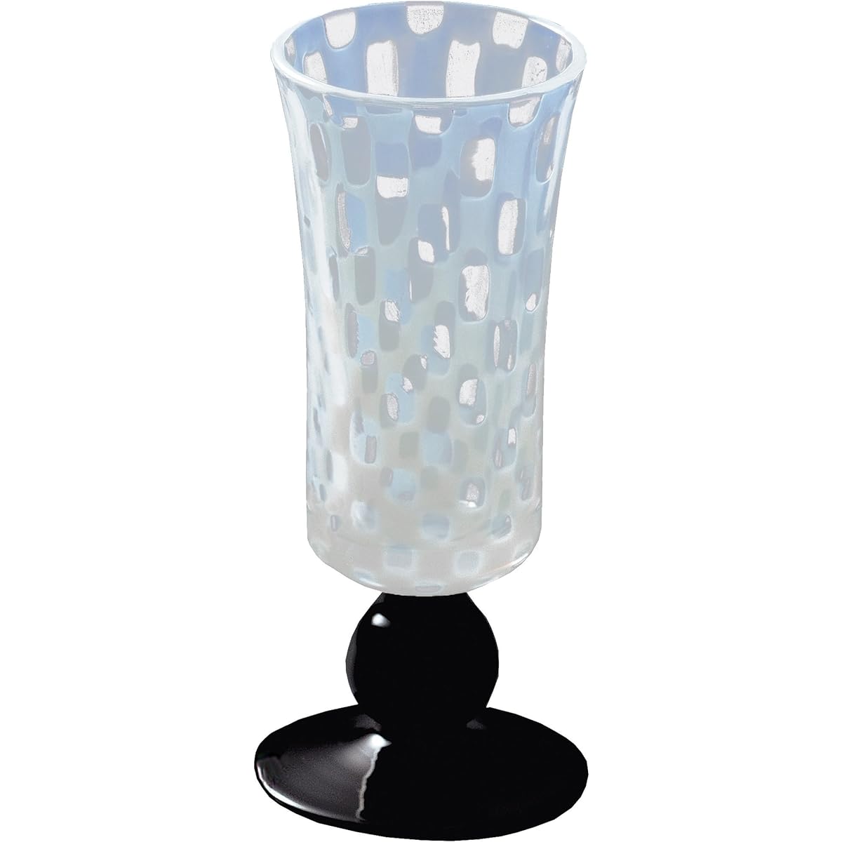 Hirota Glass Sake Cup Taisho Roman Glass Ichimatsu Black TR-20-1B