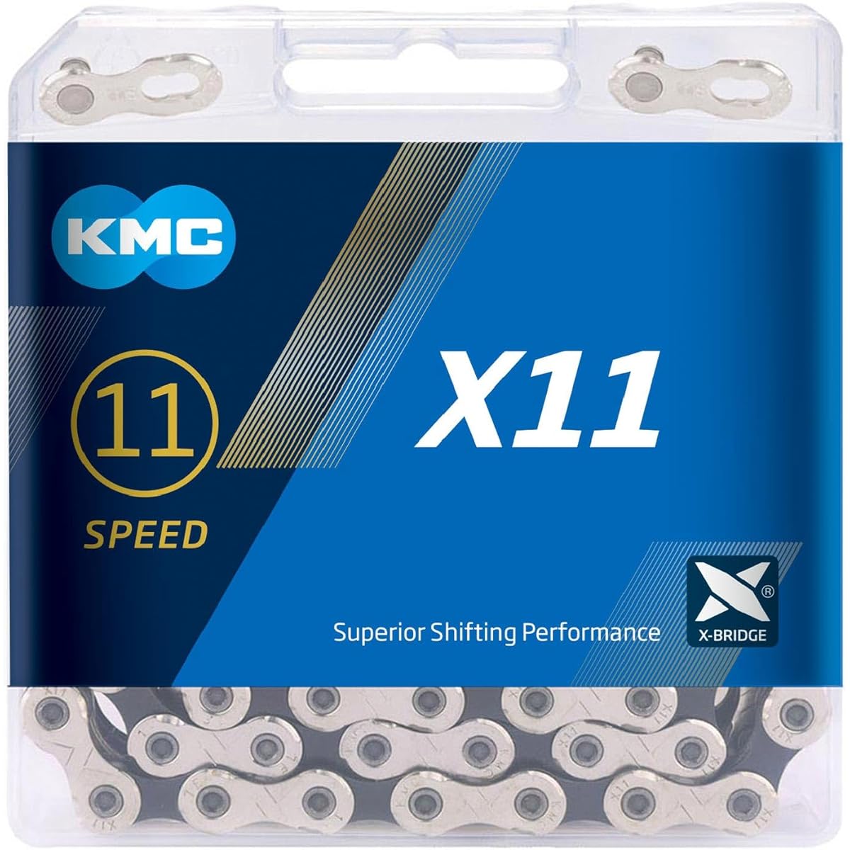 KMC (KMC) X11 11SPEED chain NP/BLACK 118L KMC-X11-SV/BK