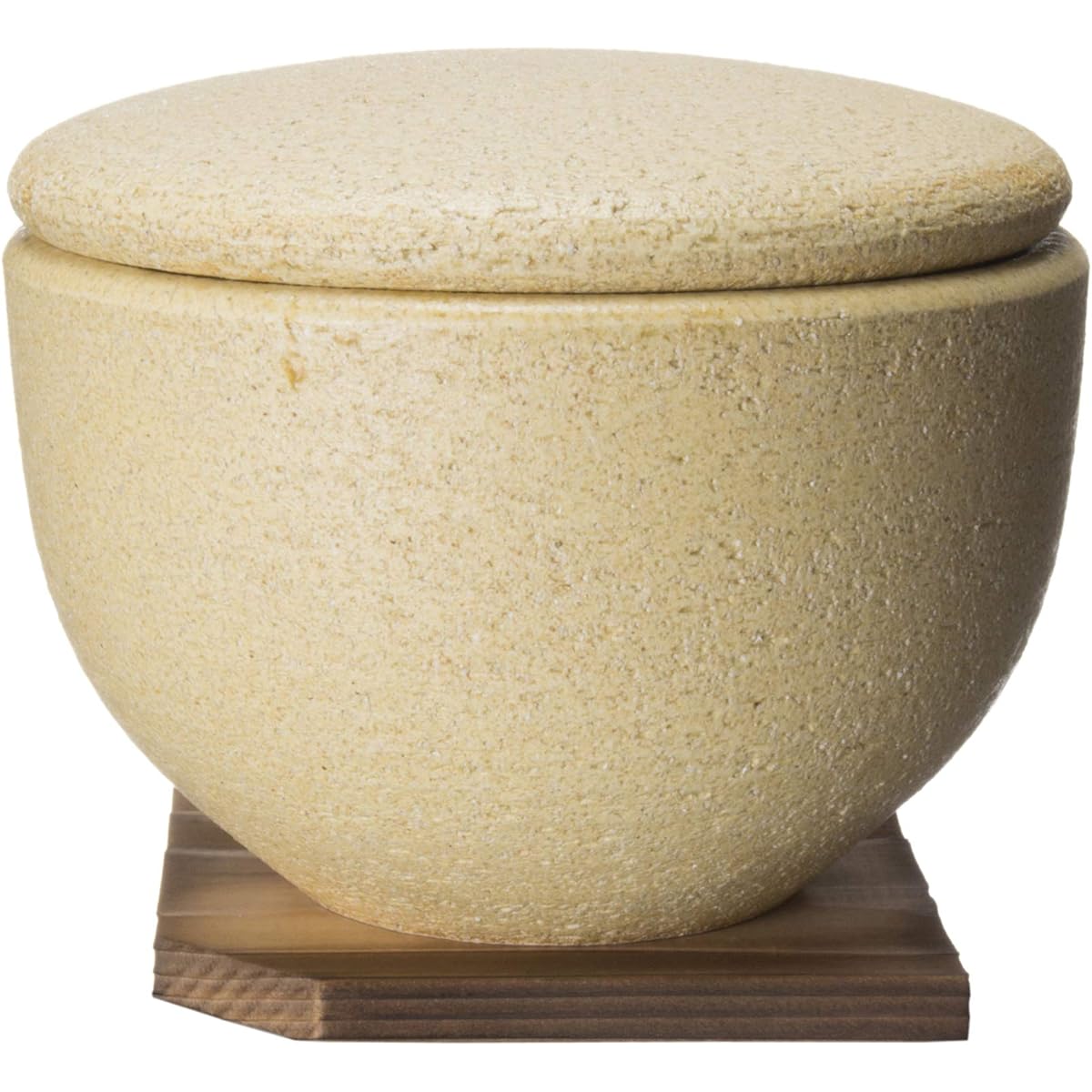 Hasenen Ohitsu Microwave Safe Tochin Small 13 cm (Approximately 1 cup of rice) Microwave Safe Kiseto Yellow Iga Ware Made in Japan Recipe included CT-72