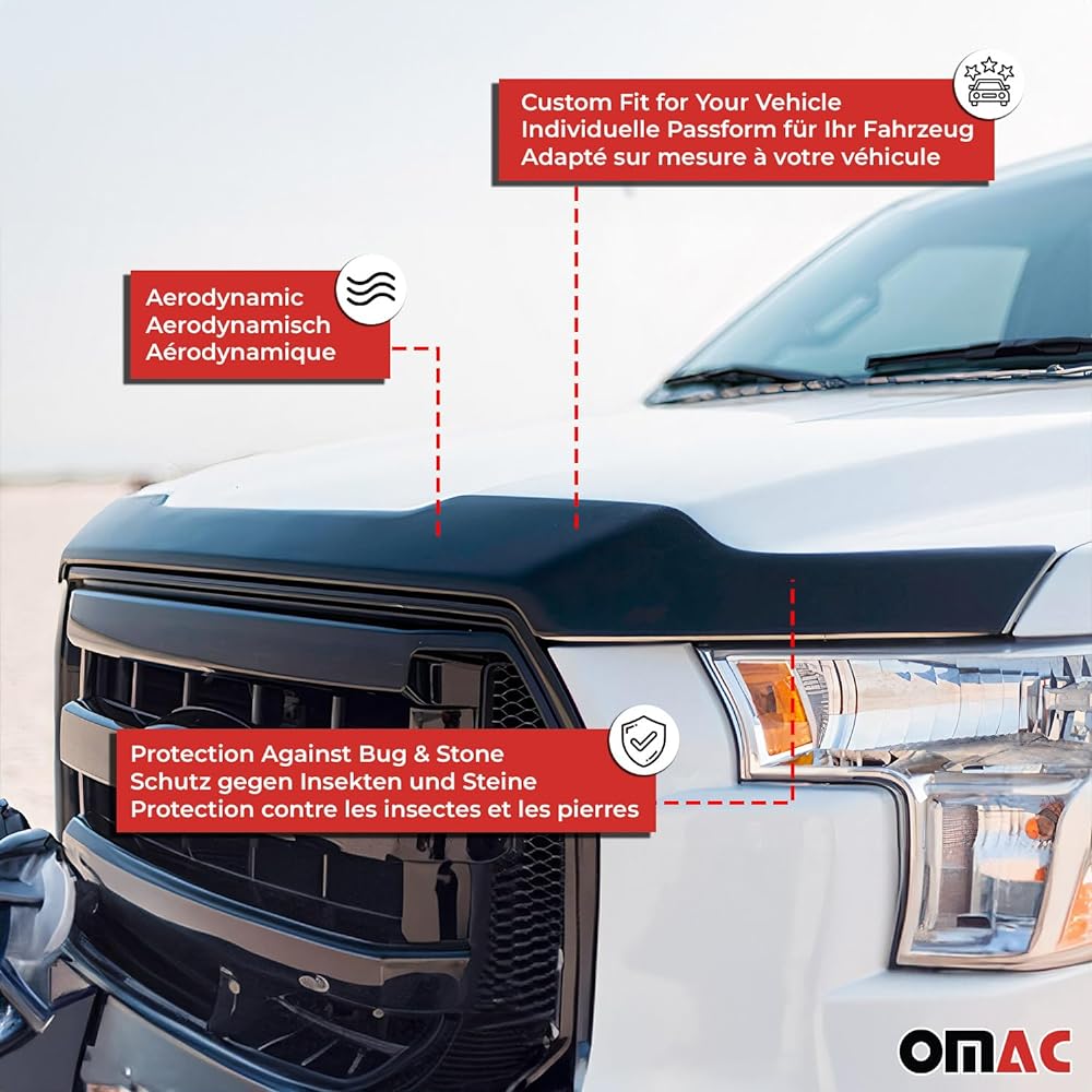 OMAC Front Bagui Frector JEEP RENEGADE 2015 ~ 2020 Food Protector All -weather Black