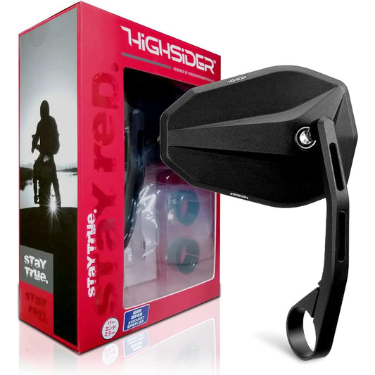 Daytona HIGHSIDER Motorcycle Bar End Mirror 1 on Each Side Compliant with New Safety Standards ECE Standard Clear Victory X Blast Black/Solid 15699