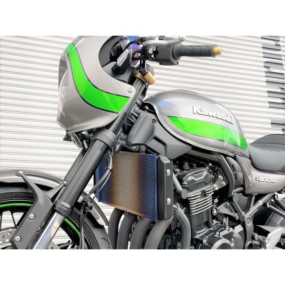 Ofa Titanium Radiator Core Guard KAWASAKI '17-'20 Z900RS/'18-'20Z900RS CAFÉ Blue Gradient 16017Z900RSAB