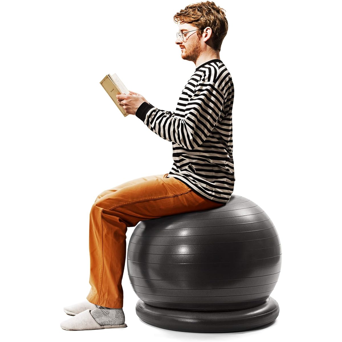 Sakurai Boeki SAKURAI Erugam Balance Ball Good for Waist 65cm Stability Ring with Pump #54146