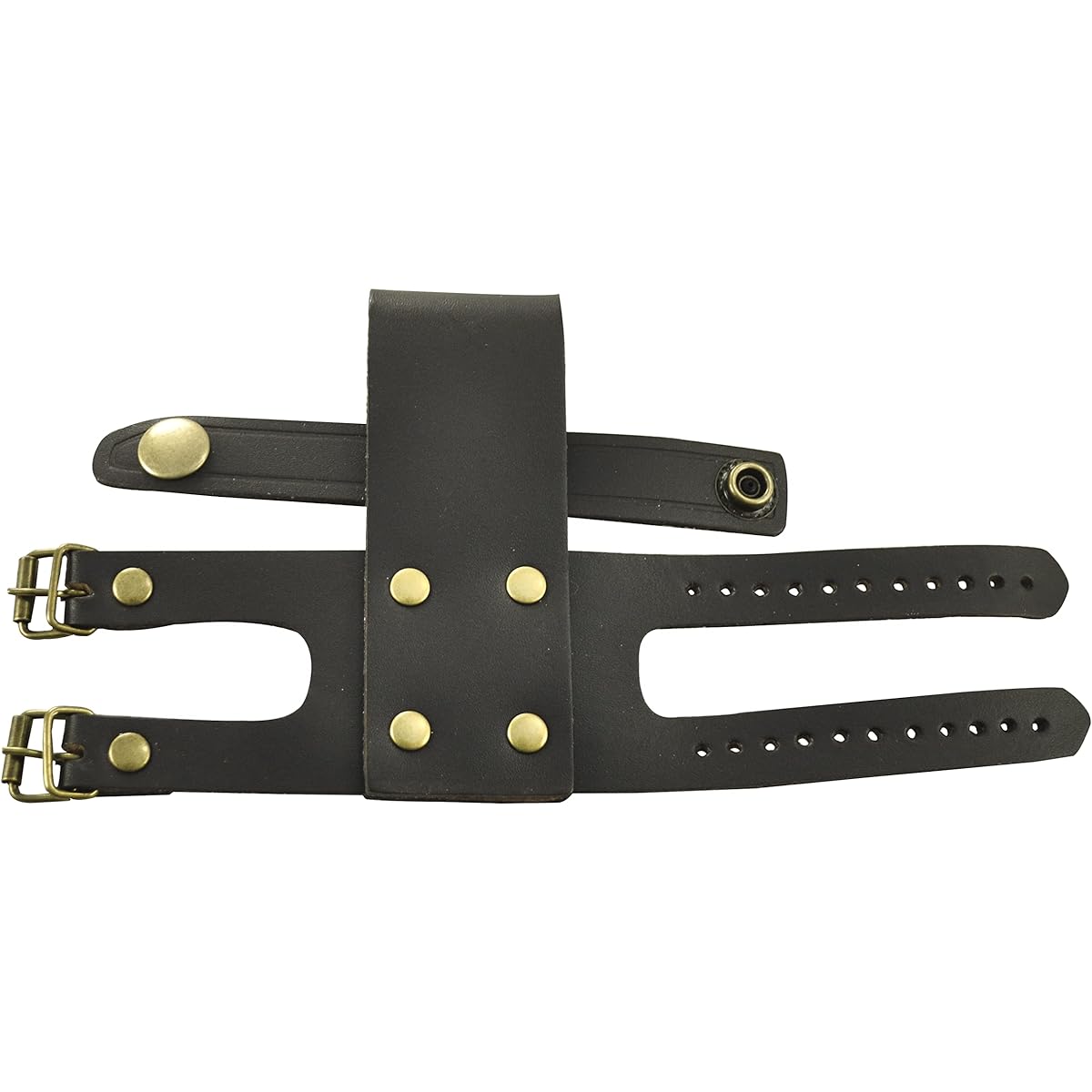 Sword hatchet wood case dedicated leather band chocolate color for right-handed band-003