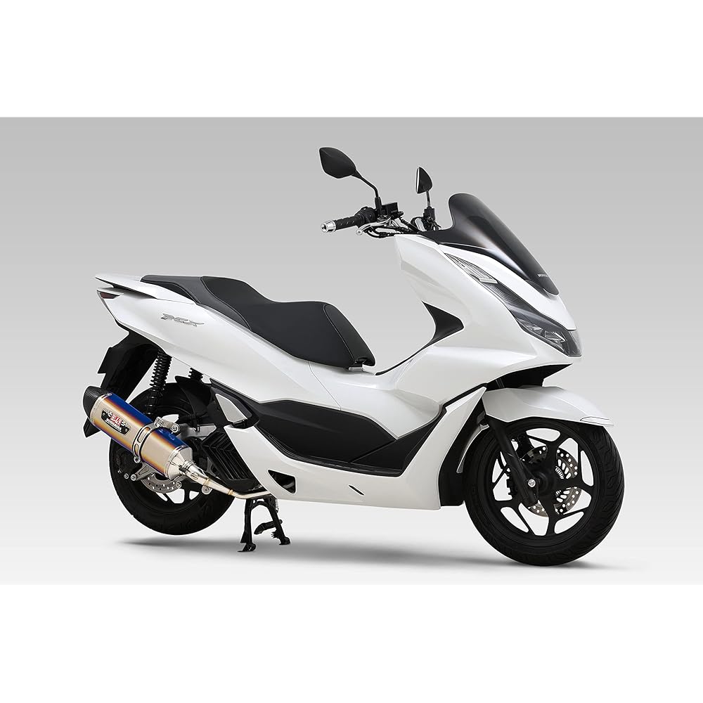 YOSHIMURA Full Exhaust PCX(21) Mechanical Bent R-77S Cyclone EXPORT SPEC Government Certified Titanium Blue Carbon End YOSHIMURA 110A-45C-5182B