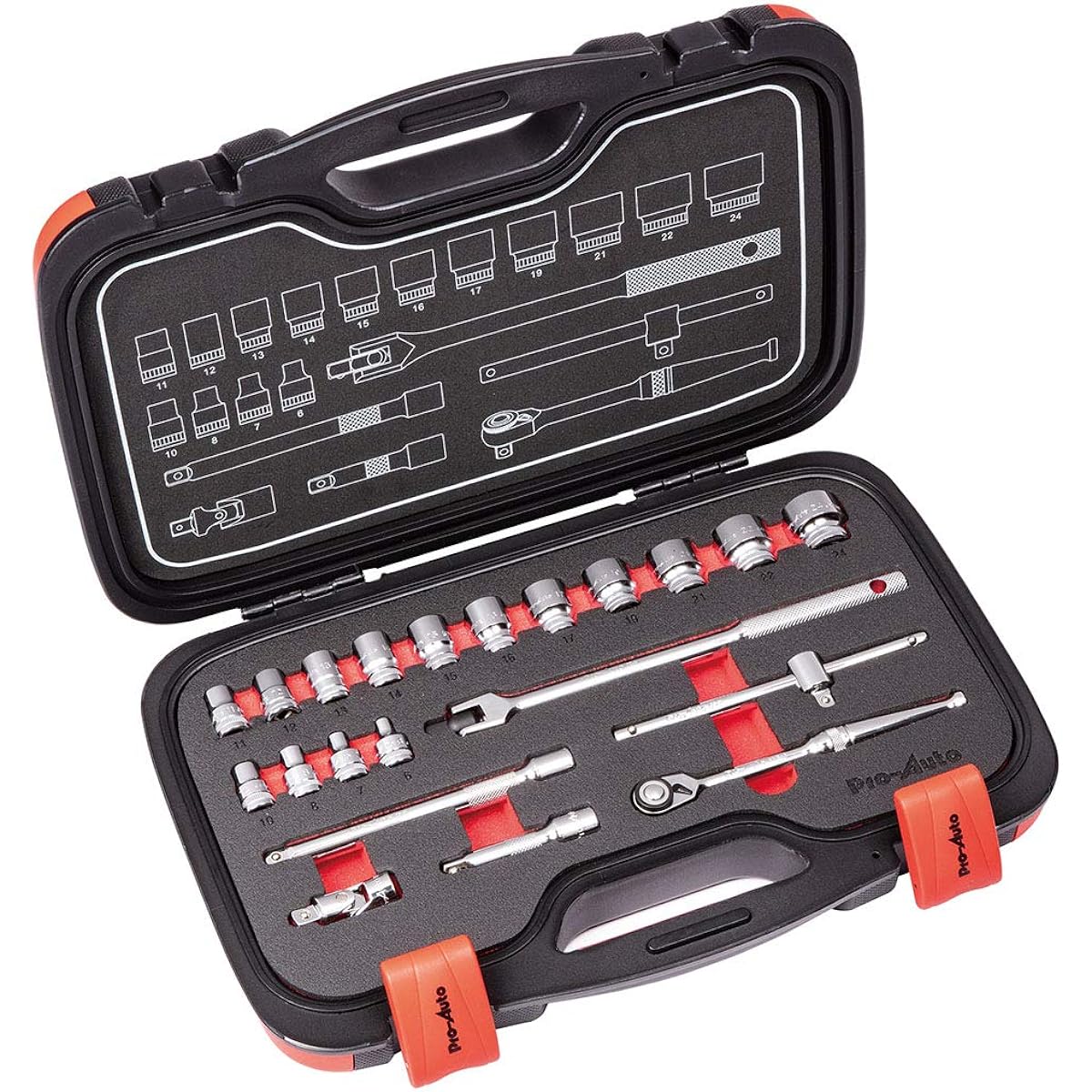 Suekage Tool Tool Set Pro-Auto 3/8 Socket Wrench Set PA3021 21PCS