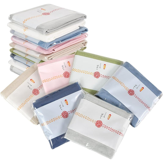 Tranparan [Distributed small gift] Colored gauze towel, hand towel, 15-piece set (assorted), individually wrapped, retirement, graduation, transfer