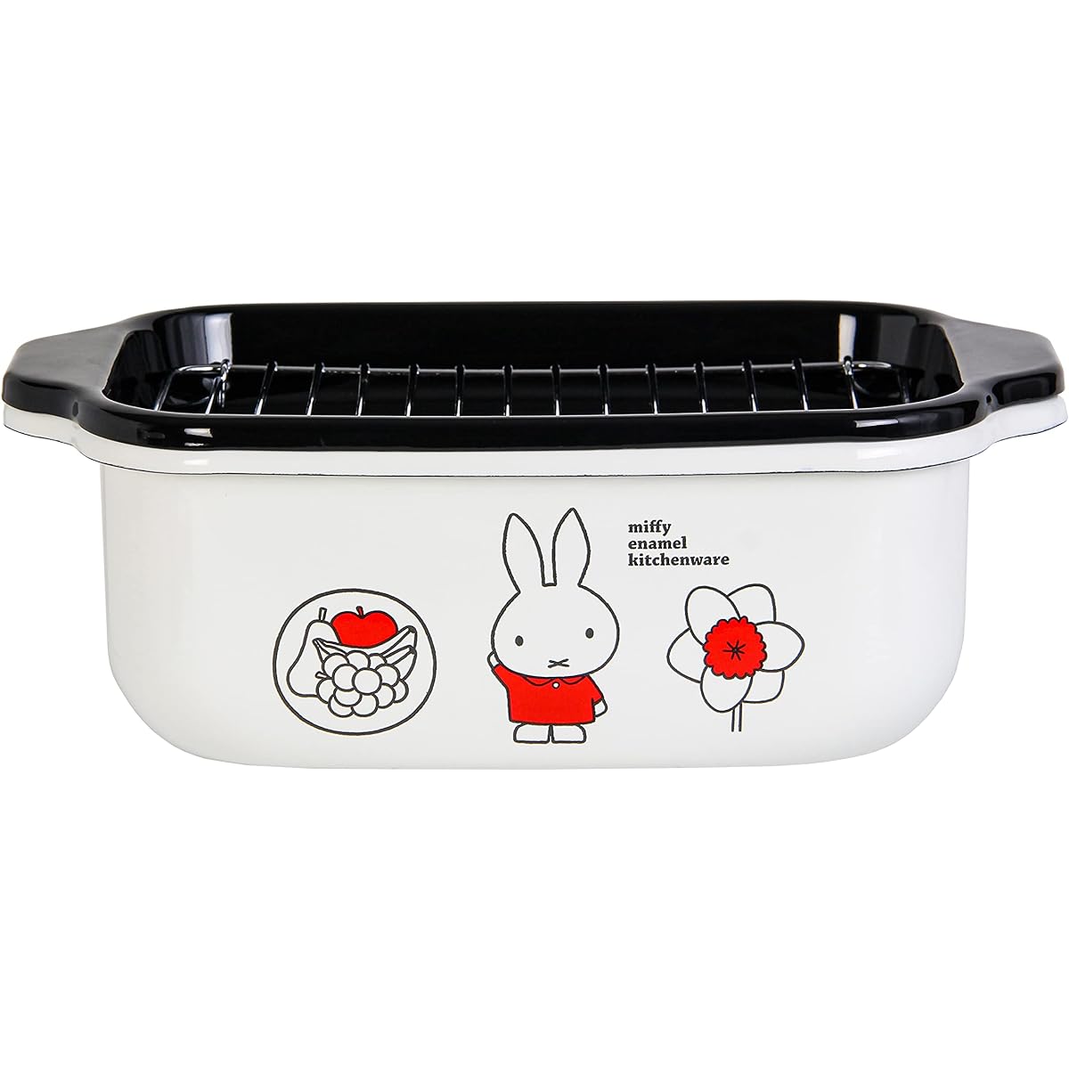 GoodPlus+ Emile Miffy Enamel (Square deep fryer 1.8L) [Acid and alkali resistant, no odor transfer] [Compatible with all IH heat sources] [Dick Bruna]