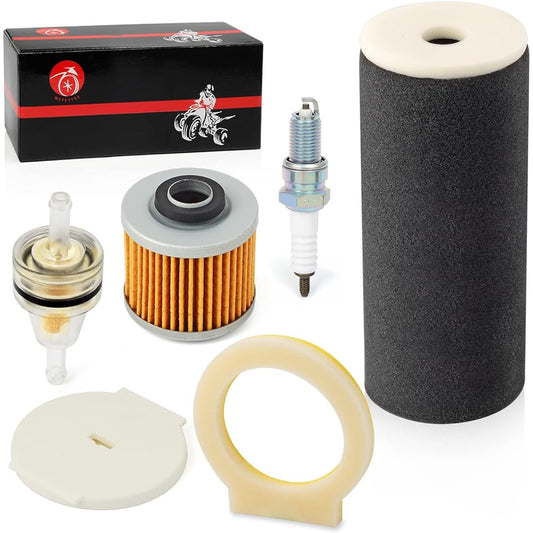 Air Filter Foam & End Cap Oil Filter Spark Plug for Yamaha Grizzly 600 1998 1999 2000 2001 1UY-14451-00-00