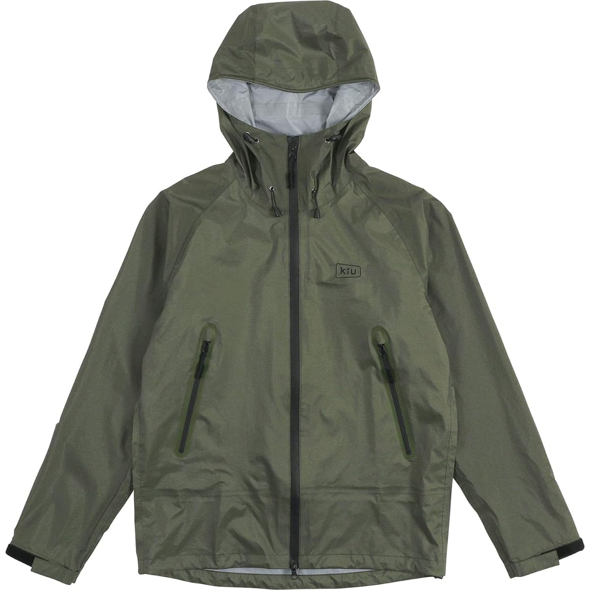 KiU Raincoat Heavy Rain Compatible Lightweight Rain Jacket Mighty 3 Layer Khaki S Moisture Breathable Compact K93S-906