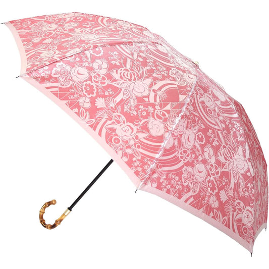 Makita Shoten Co., Ltd. Umbrella Women's Folding Mini Kirie Chintz (Red) Luxury Koshu Ori Made in Japan 13660001