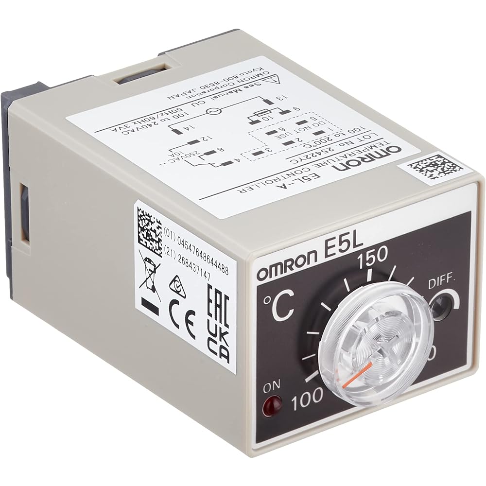 OMRON Electronic Thermo Plug-in Type ON/OFF Operation Relay 45 x 35mm E5L-A 100-200