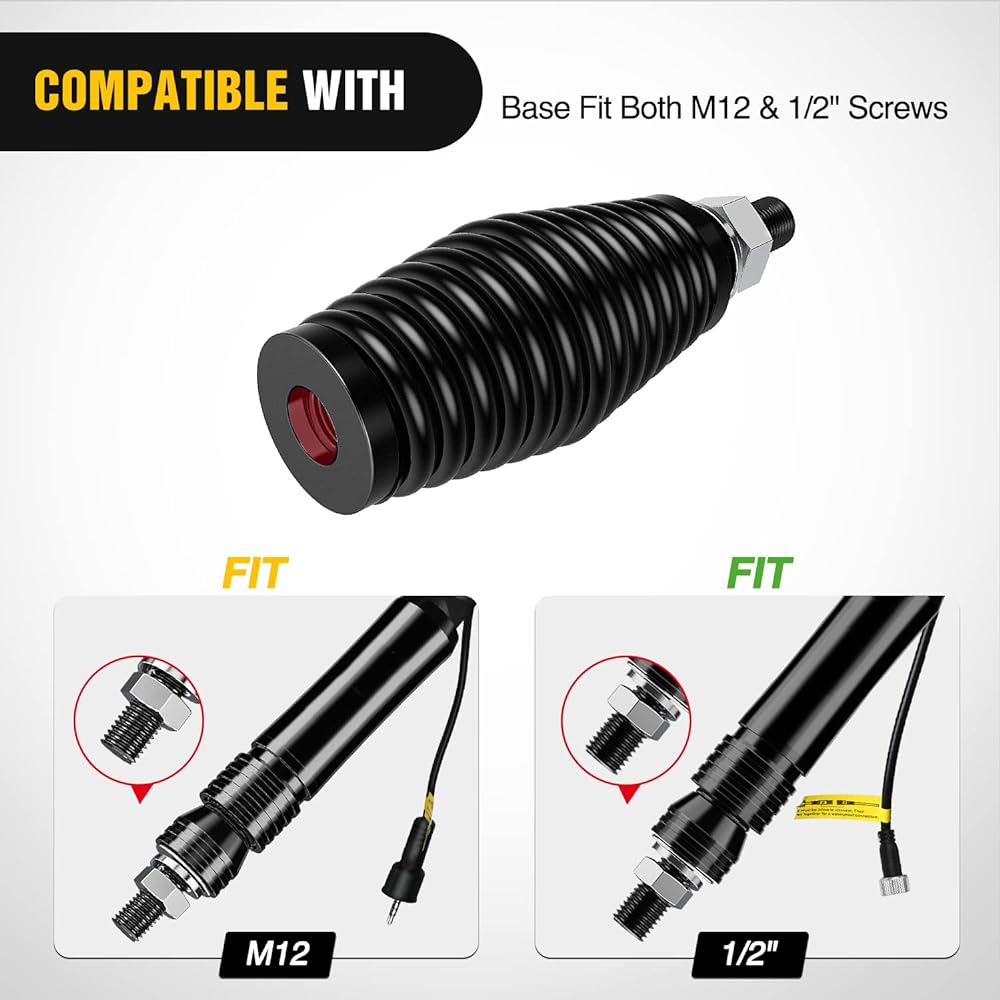 Nilight High Barrel Spring Mount Base Whip Light ATV UTV RZR SXS CAN AM Track Jeep Road 2 Year Guarantee