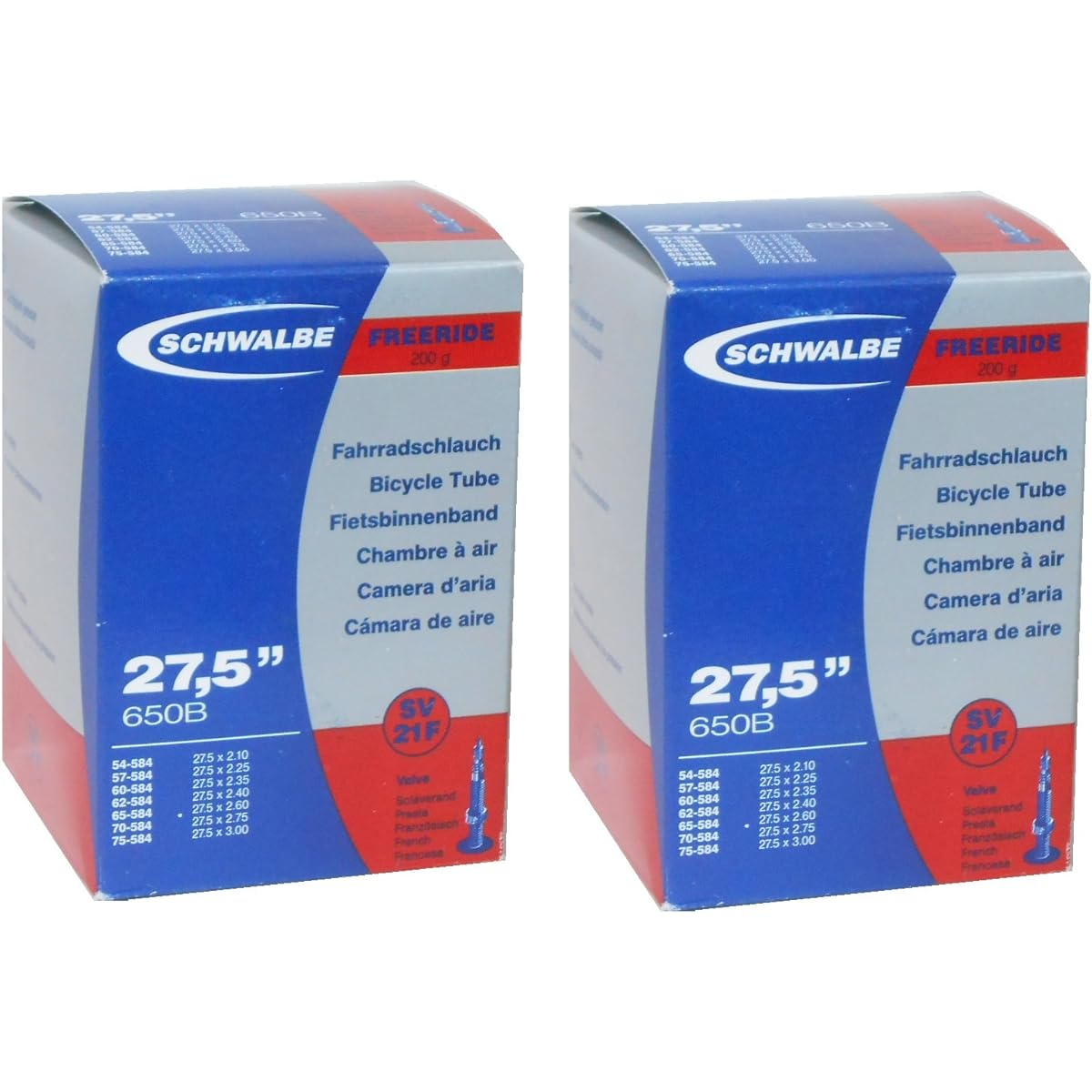 SCHWALBE 27.5 x 2.10/3.00 tube (for FR) Presta style 40mm SV21F 650B 27.5+ [Parallel import goods]