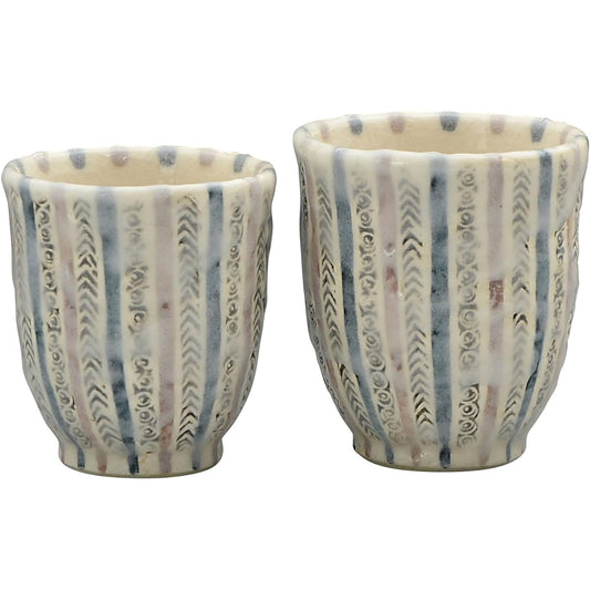 Kyoto ware Kiyomizu ware Kishin kiln set teacup Shino Tokusa UYS972