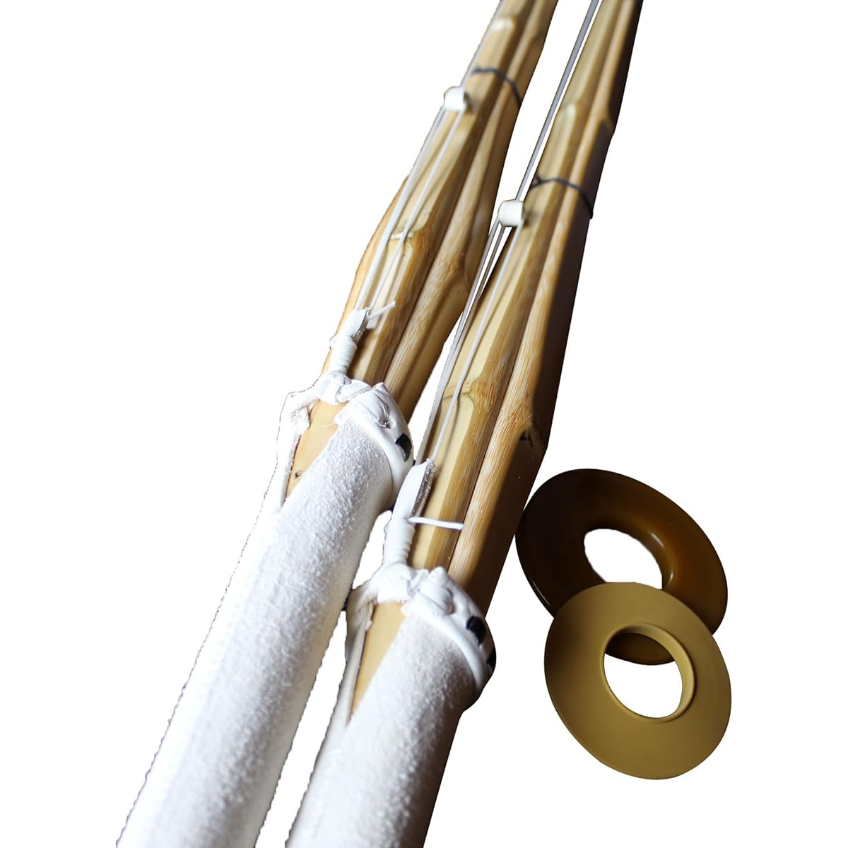 Muto Co., Ltd. Shinai Shinai, Octagonal Oval Type, Ginga Style Finished Product, Madake, Set of 2, 3.2 Shaku, Comes with Brim and Brim Stopper Rubber, 3.2 Shaku