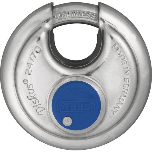 ABUS Strong Cylinder Padlock Discus Stainless Steel Crane 24IB-70