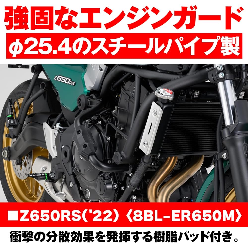 Daytona Motorcycle Engine Guard for Z650RS (22) φ25.4 Pipe Engine Guard Slider Included 31910 Black