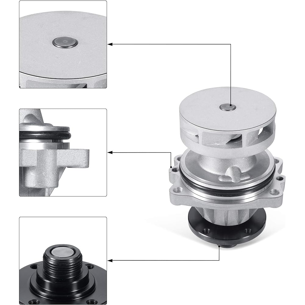 AULINK AW9261 Water pump 252-284 Kit with gasket BMW 320i 323i 325CI 325IS 325IS 328CI 328i 328i 328i 328i 330XI 528i 530I 530i 530i M3 X3 X5 Z5 Z. 3 Z4, 2.0L 2.5L 3.0L L6 engine