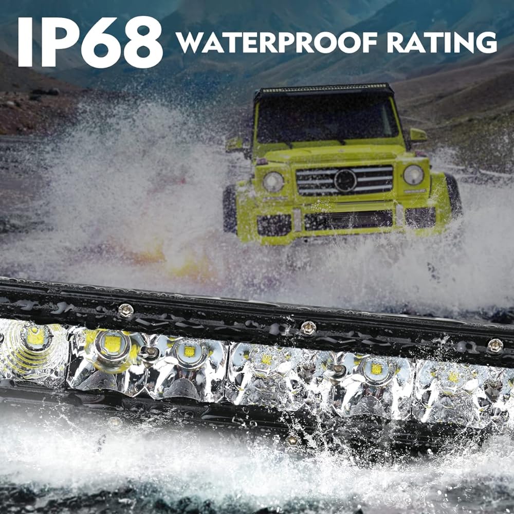 RIGIDHORSE 42 inch LED light bar single -line flood & spot beam combo 40000LM off -road LED light burning light pickup truck SUV ATV UTV track roof bumper