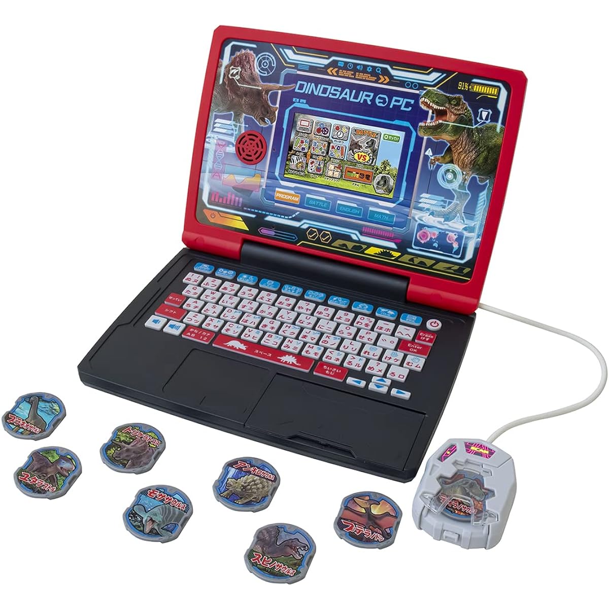 SEGA TOYS Battle with medals!! Dinosaur Picture Book PC Ω (Omega) [Japan Toy Awards 2022 Educational Toy Category Excellence Award]