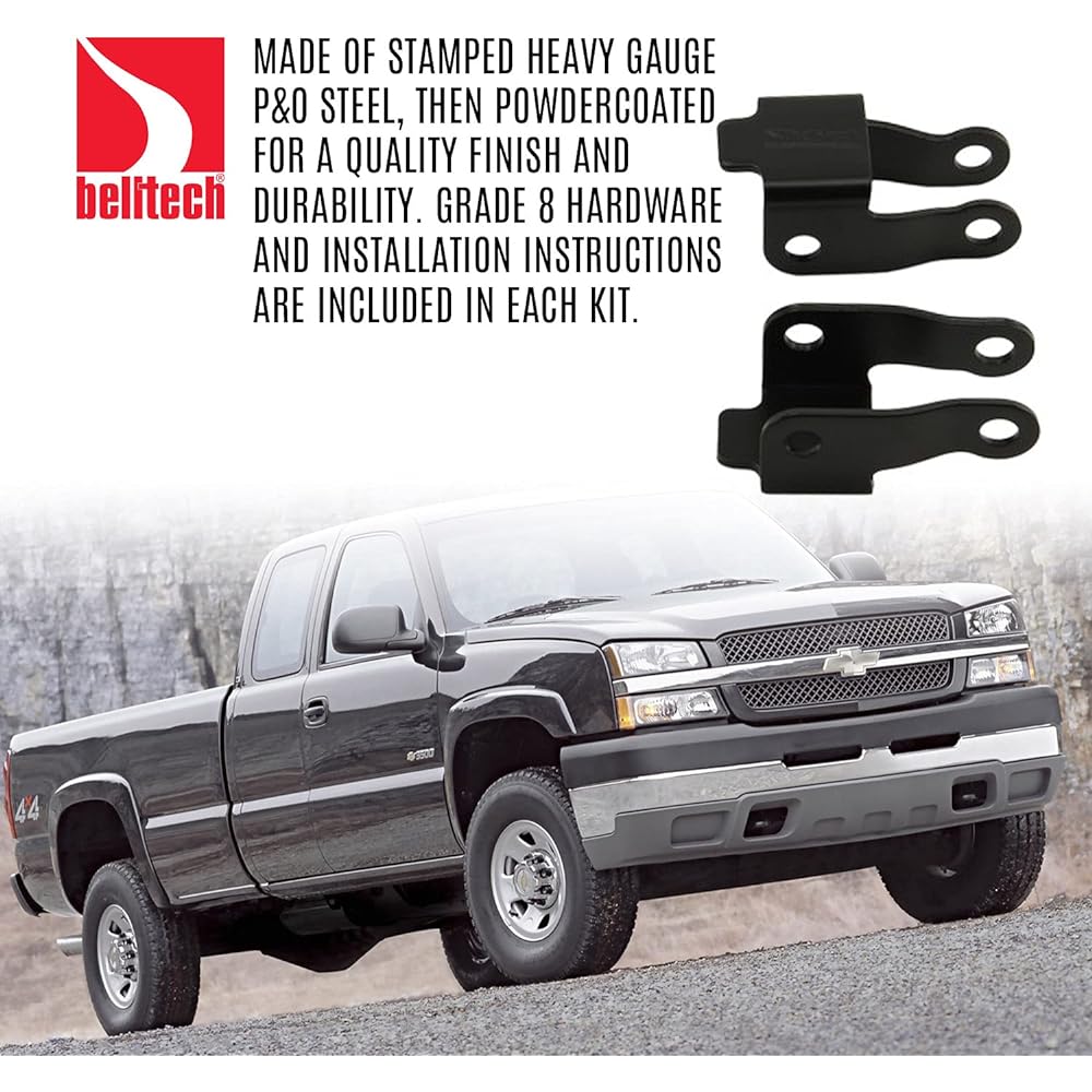 Belltech 6654 Shock extension kit 99-06 Sylvarad Sierra 1500 Confirm to all cabs
