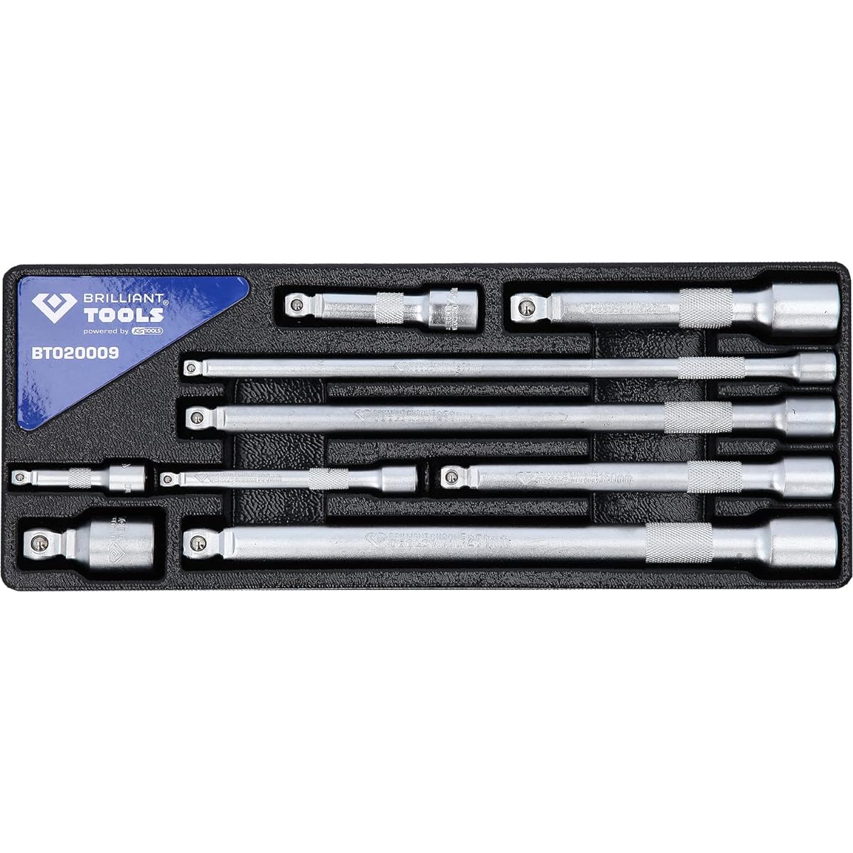 KS Tools Wobble Extension Set 1/4" + 3/8" + 1/2" 9 pieces BT020009