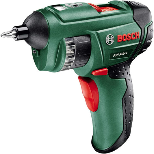 BOSCH cordless screwdriver (with charger, carrying case, 12 types of screwdriver bits) PSRSELECT2