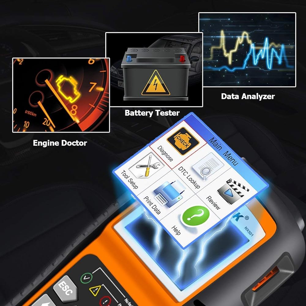 NEXPEAK OBD2 Scanner NX501 Reinforced OBD II Auto Code Reader Automobile Diagnosis Scan Tool Vehicle Checking Engine Light Analyzer For all OBDII vehicles since 1996