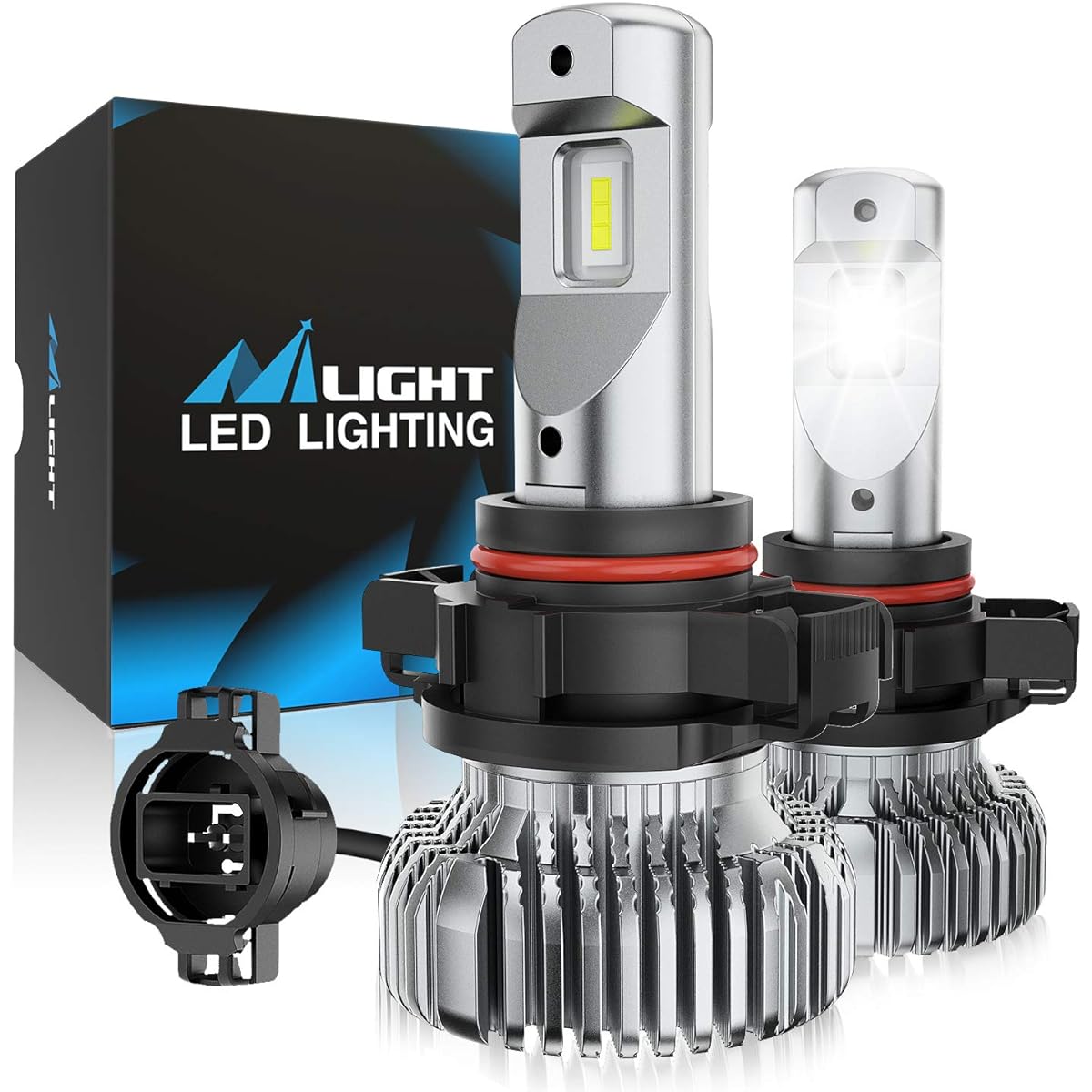 NILIGHT EF2 2504 LED fog lamp 250% brightness 50000 hours Long life 6000k xenon white fog lamp PSX24W LED fog light DRL valve replacement 2 packs