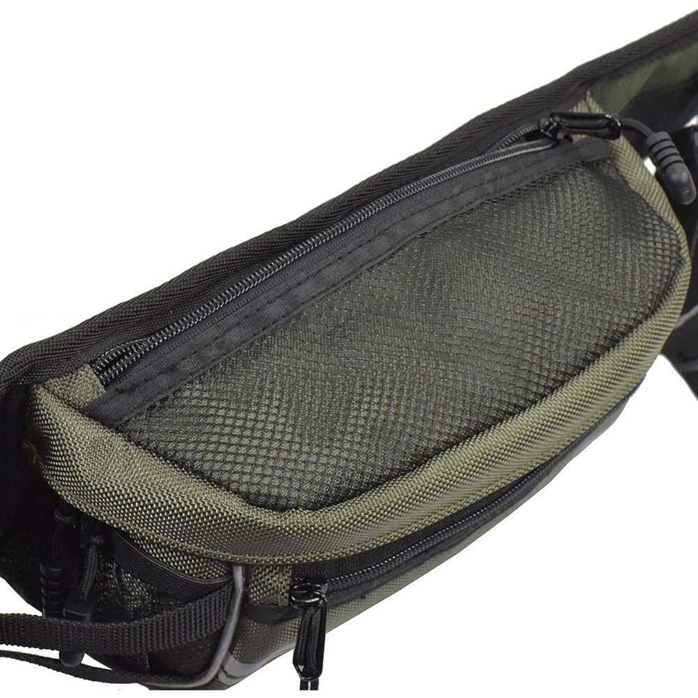 [Komine] Motorcycle SA-036 Tandem Waist Bag Reflective Black Free