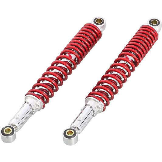 KITACO Rear Shock Absorber 2 Pieces 330mm 5 Stage Oil Damper Metallic Red Little Cub/Super Cub/70/90/110 520-1087120