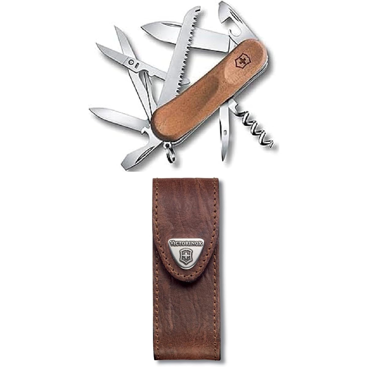 VICTORINOX Evolution Wood Swiss Army Knife Multifunctional Knife Trekking Hiking Climbing Equipment Swiss Made Multitool [Domestic Genuine Product Warranty Included]