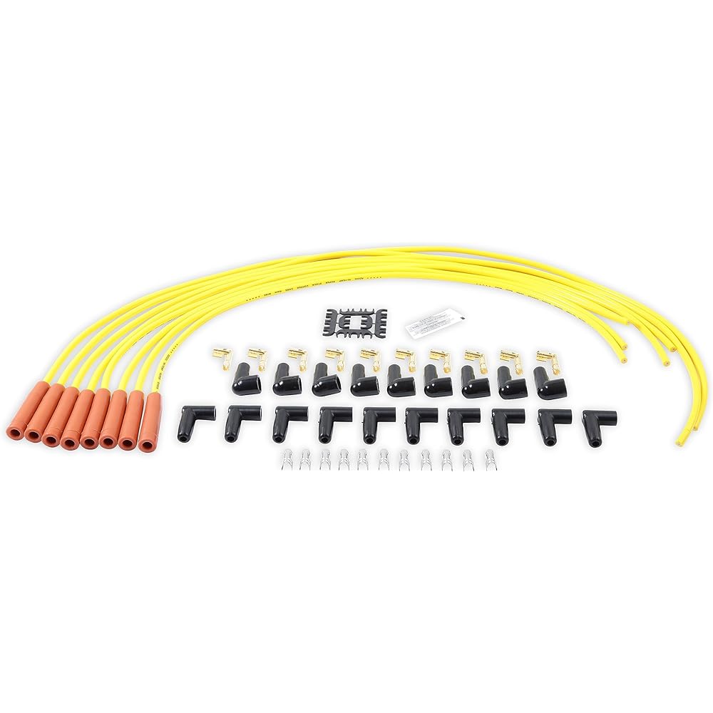 Accel 4038 Superstock 8mm 4000 Series Yellow Copper Spark Plug Wire Set